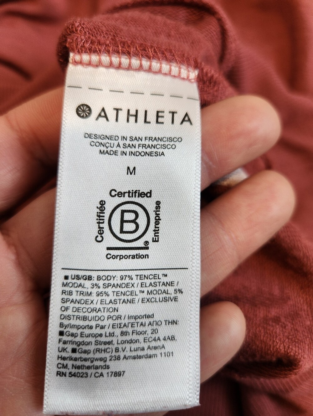Athleta Sunrise V-Neck Sweatshirt Size Medium - Picture 5 of 7